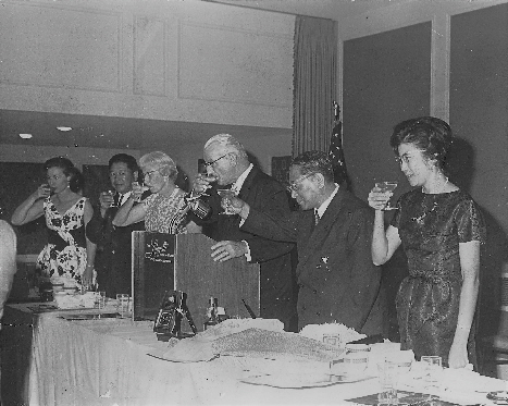 1963 Toasting the Long Beach-Yokkaichi Sister City Relationship.